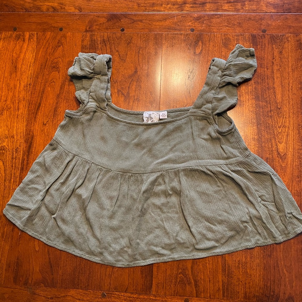extra small sadie & sage dark green tank top